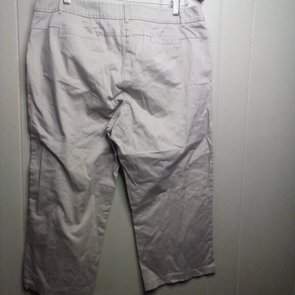 Tribal Studio Capri Pants 14 Straight Khaki Tan - Picture 3 of 15